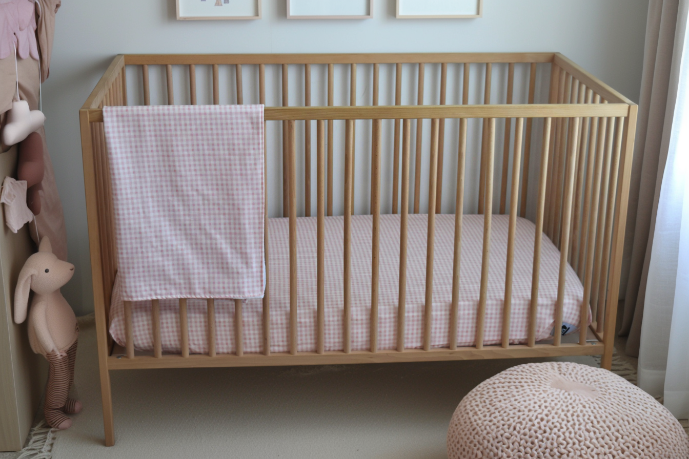 Pink Banners Marching Classic Crib Bedding Set